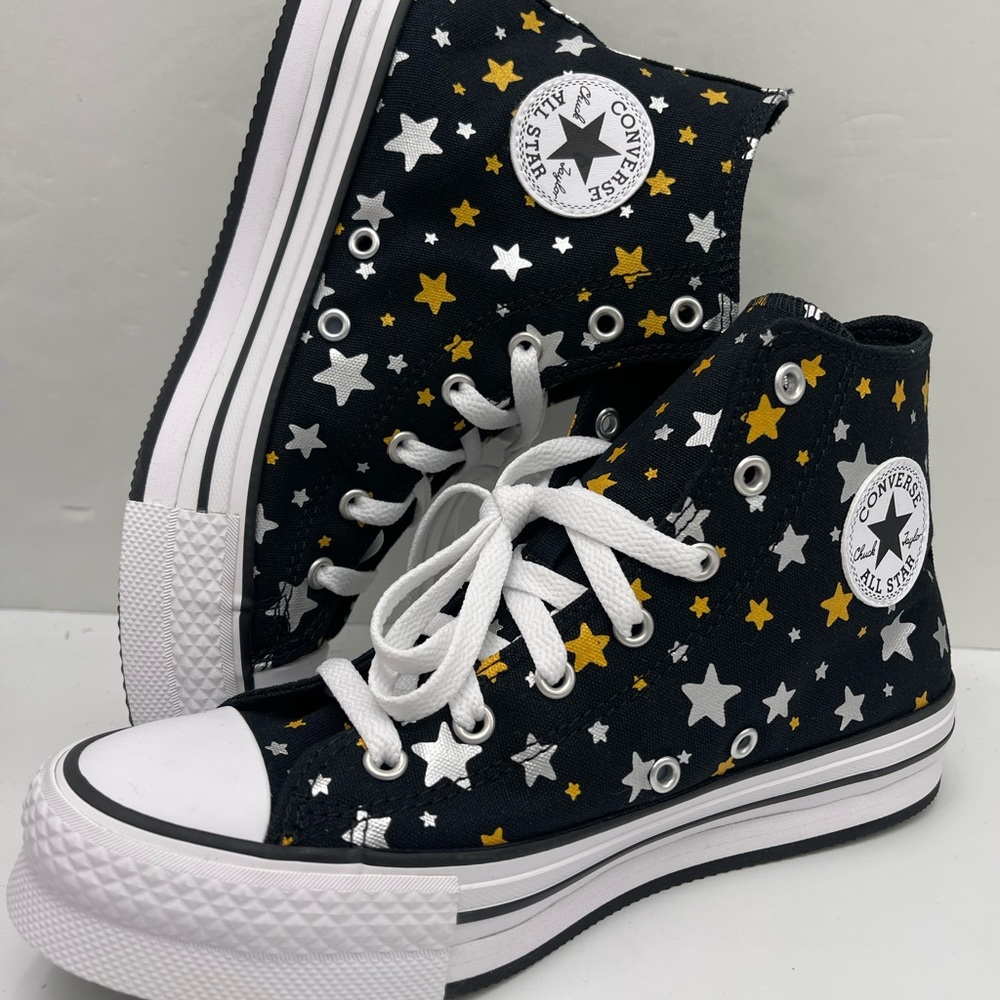 Converse WMNS Star Pattern High-Top
CTAS EVA LIFT HI
BLACK/SILVER/GOLD Sneakers - Picture 13 of 16